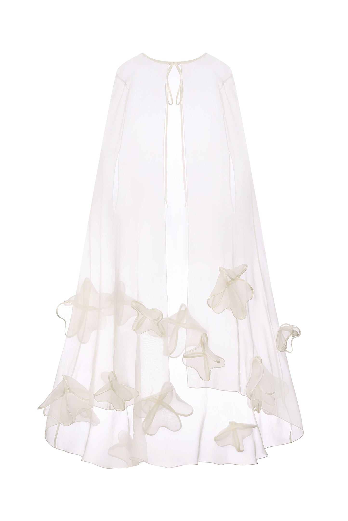 Cape with Handmade Floral Decorative Elements