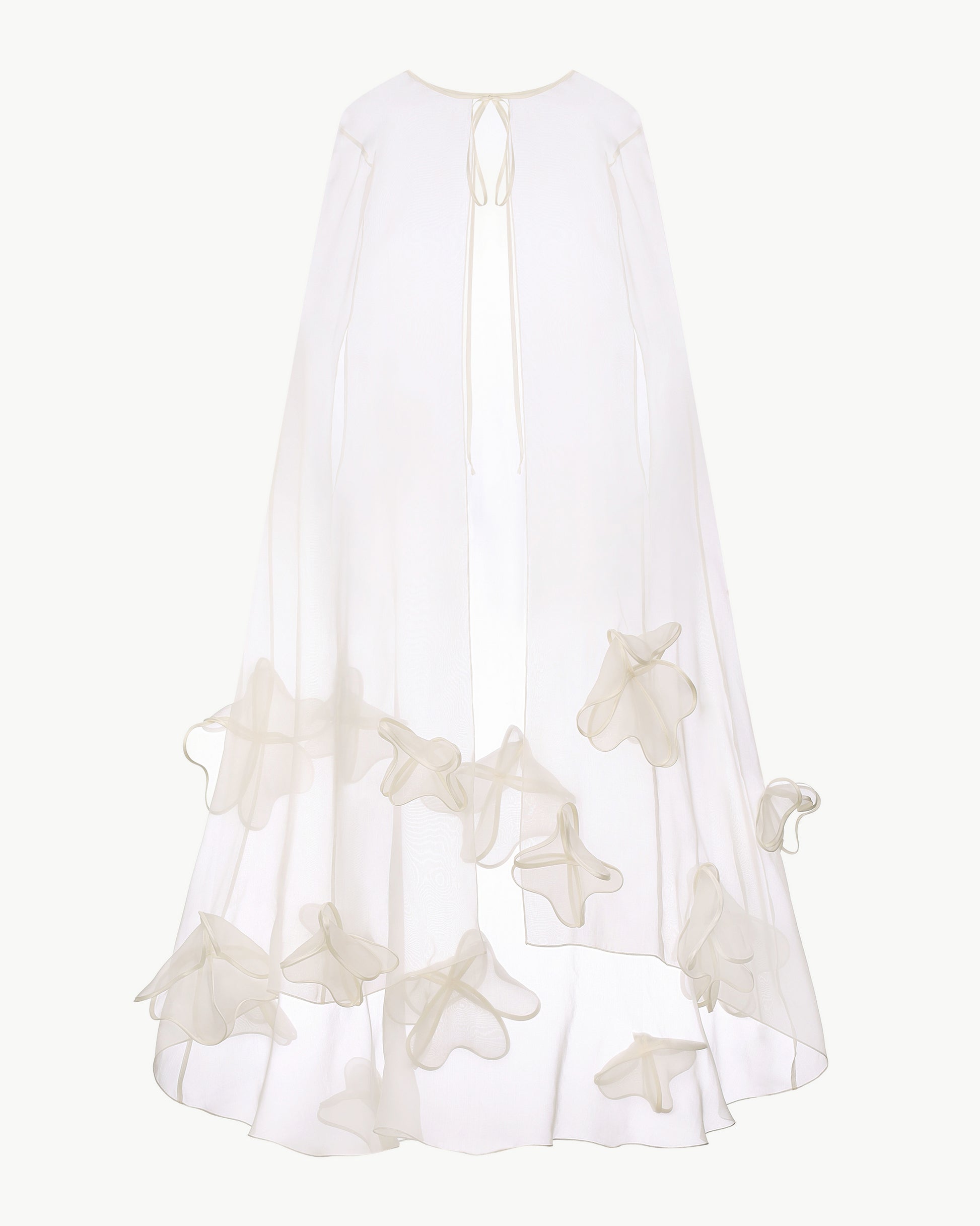 Cape with Handmade Floral Decorative Elements