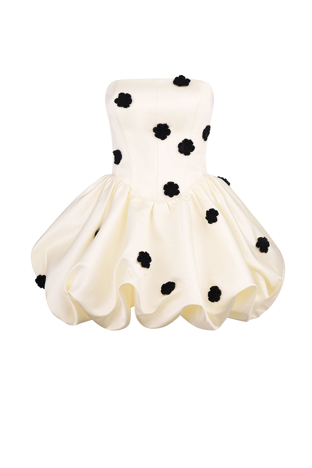 Tulip mini dress with crochet