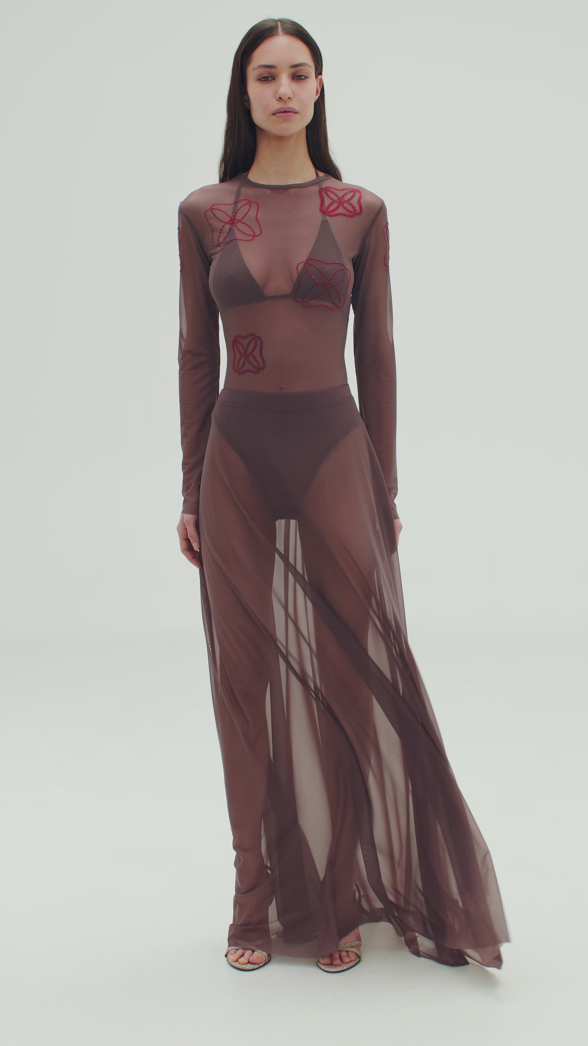 Flowy Mesh Maxi Skirt