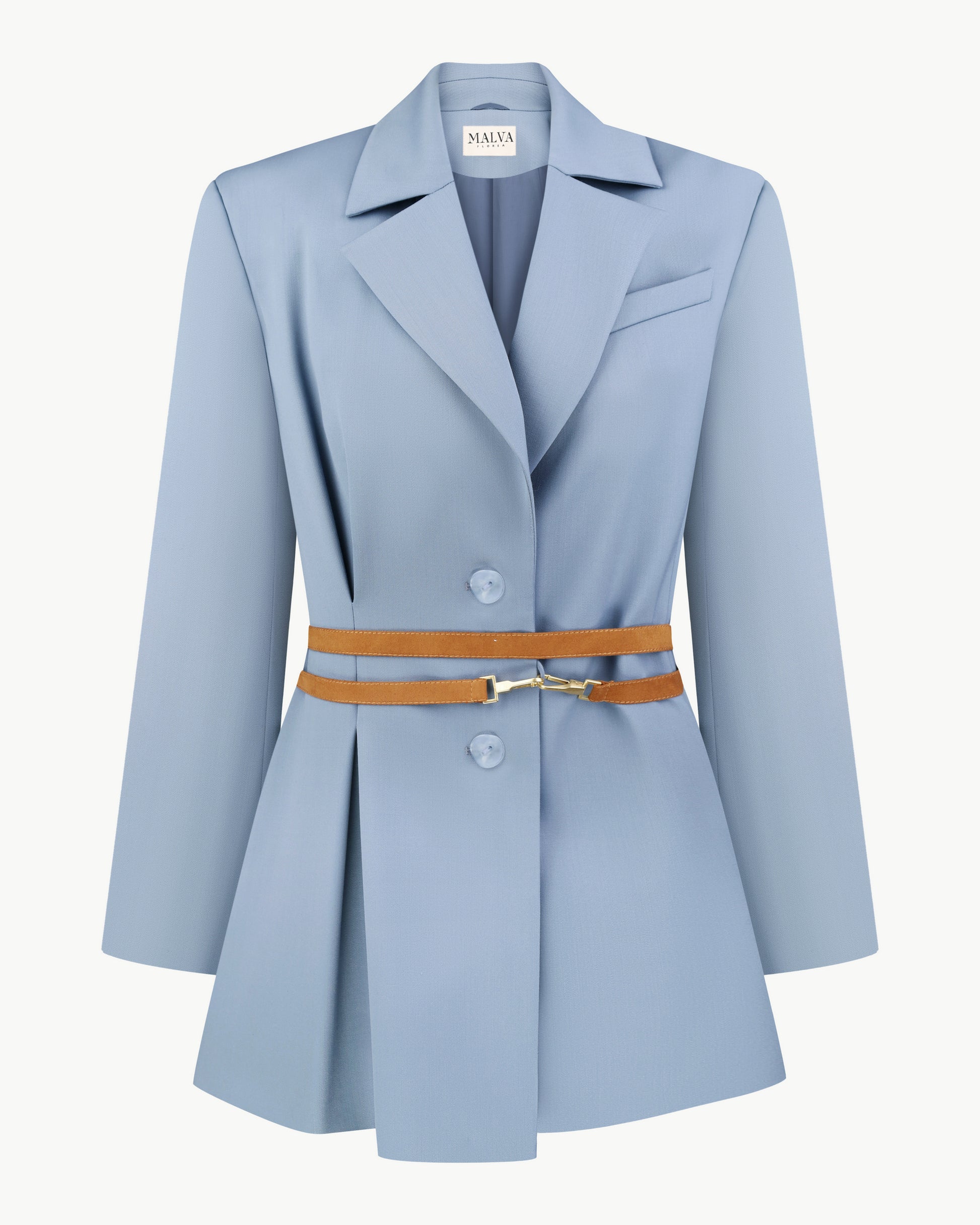 Fitted Jacket with Decorative Belt