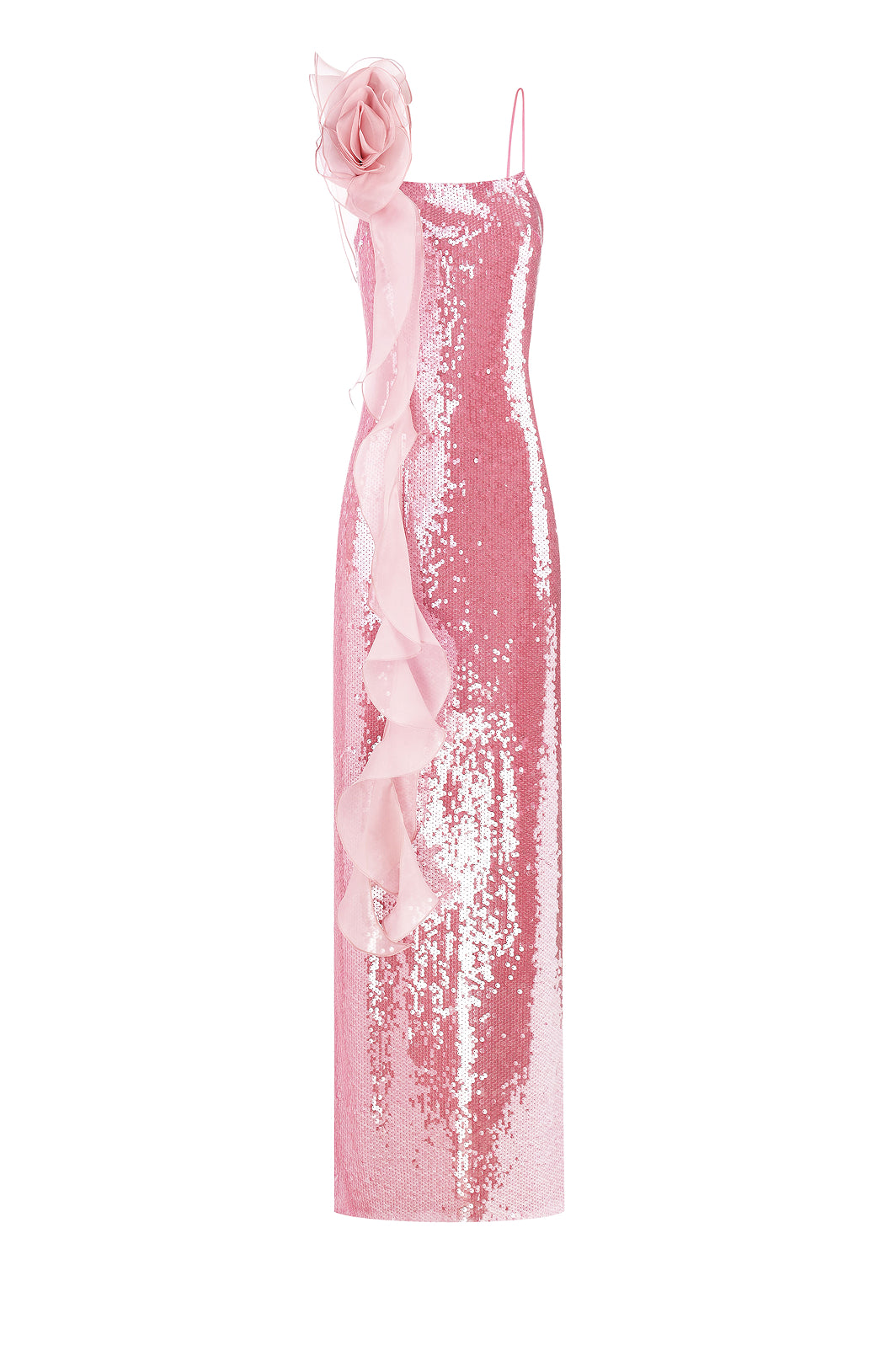 Pink sequin maxi dress