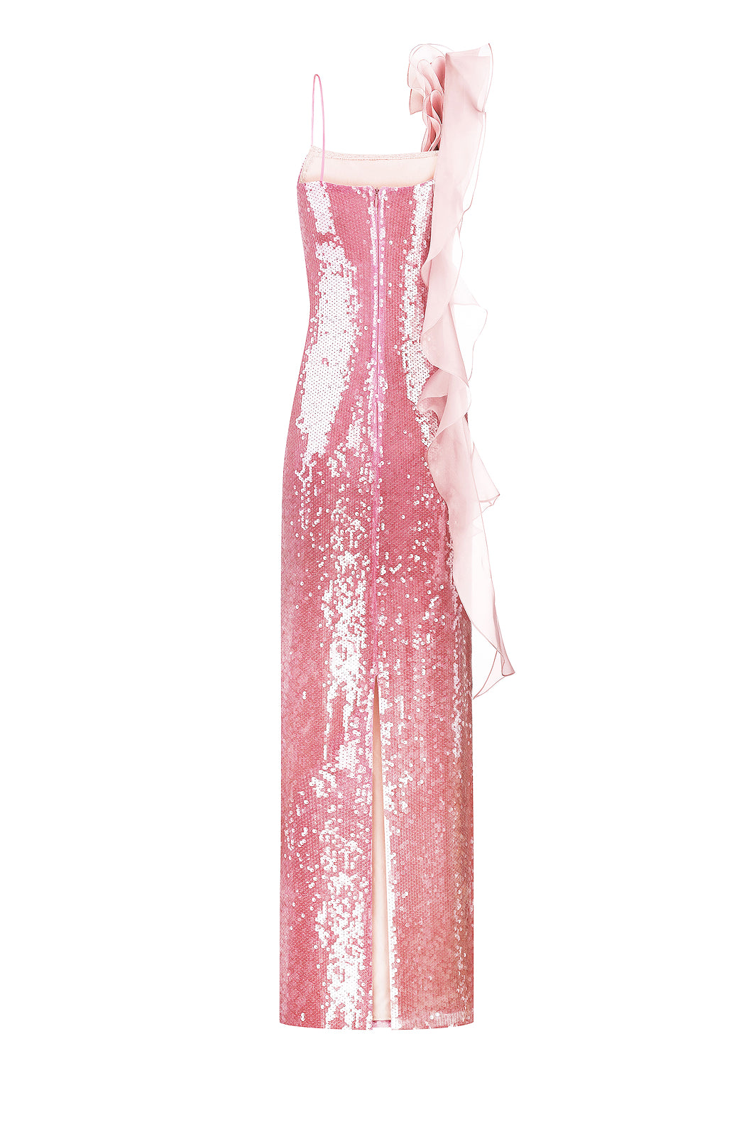 Pink sequin maxi dress