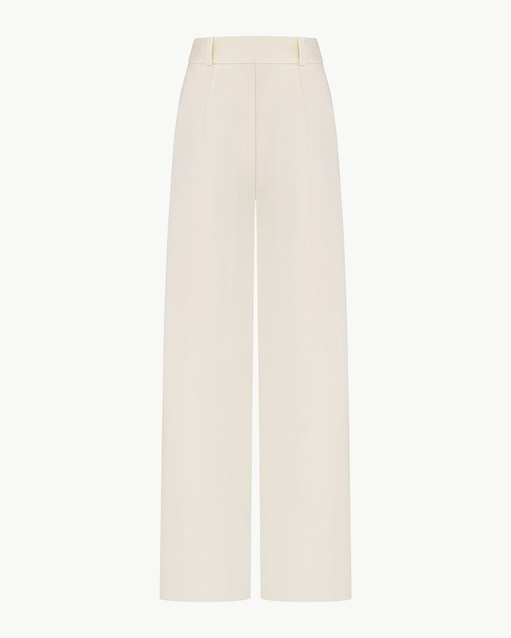 Wide-Leg High-Waisted Trousers in Milk