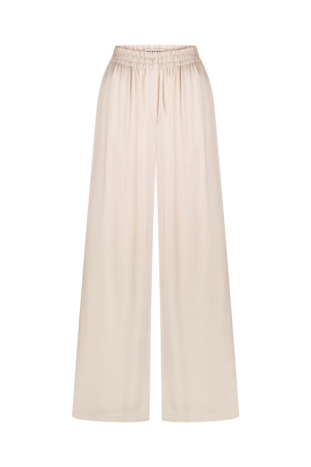 Elastic Waist Pants in Champagne Color