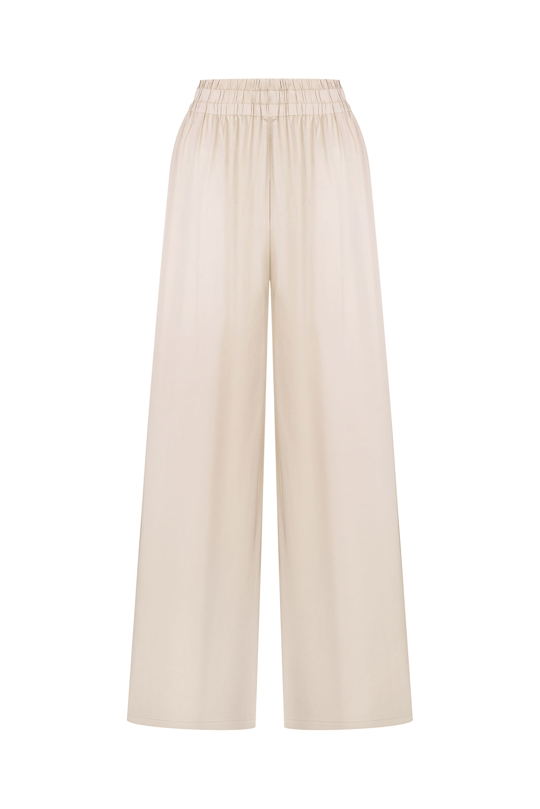 Elastic Waist Pants in Champagne Color