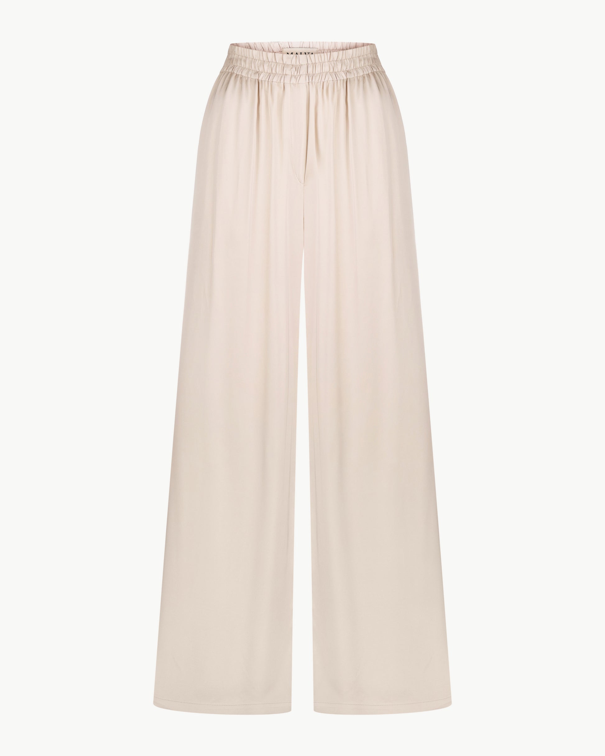 Elastic Waist Pants in Champagne Color
