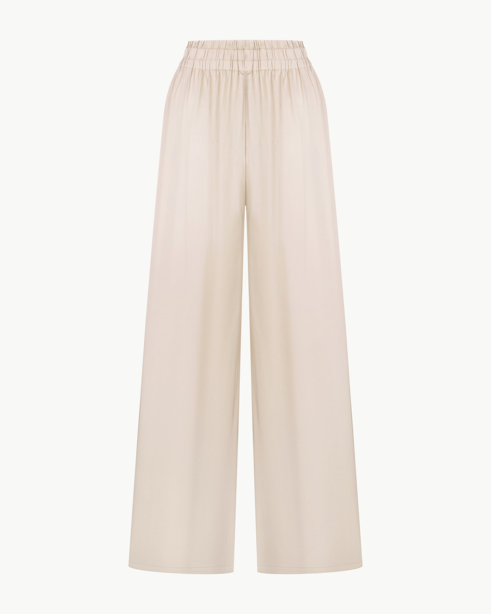 Elastic Waist Pants in Champagne Color