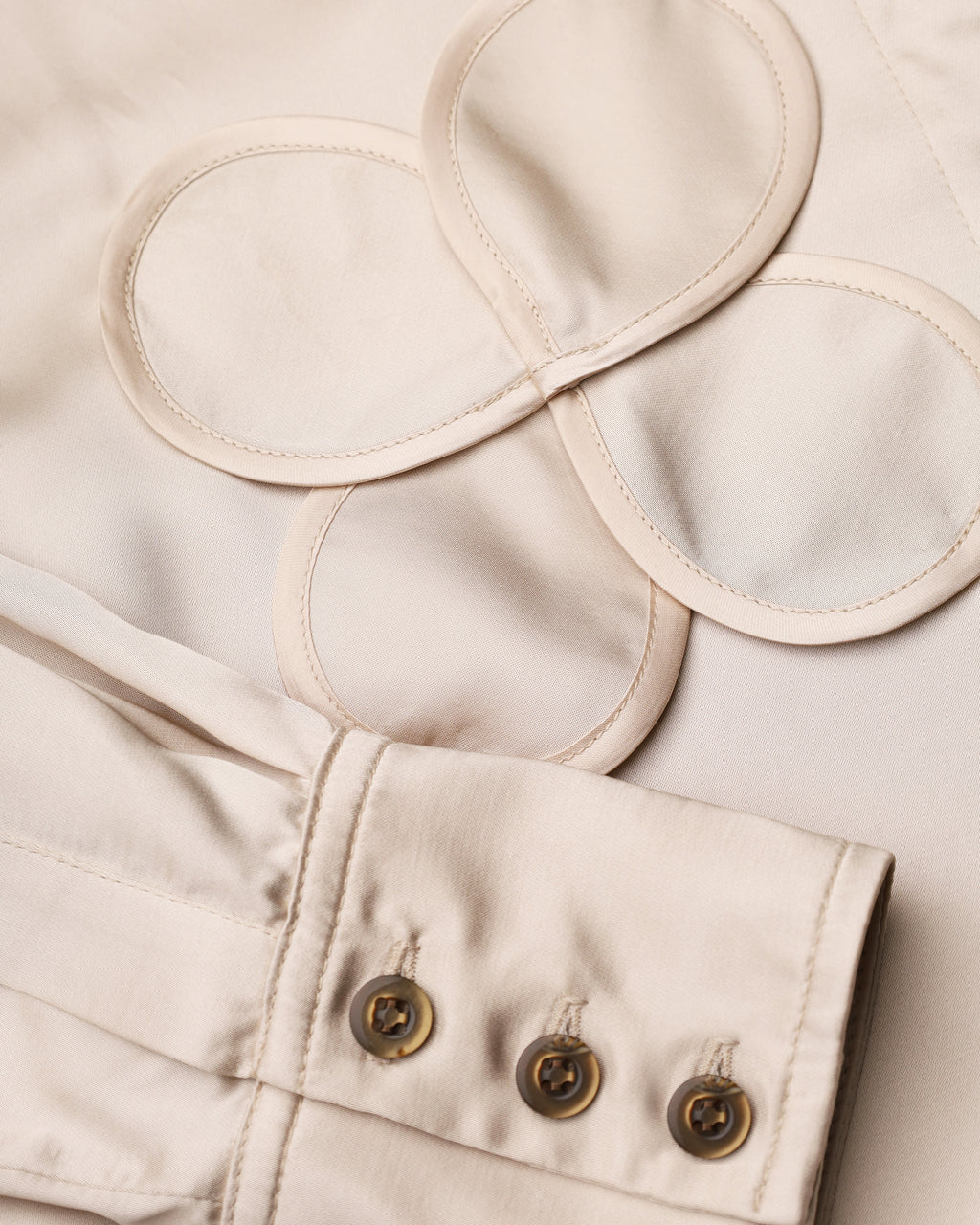 Shirt with Handmade Decorative Elements in Champagne
