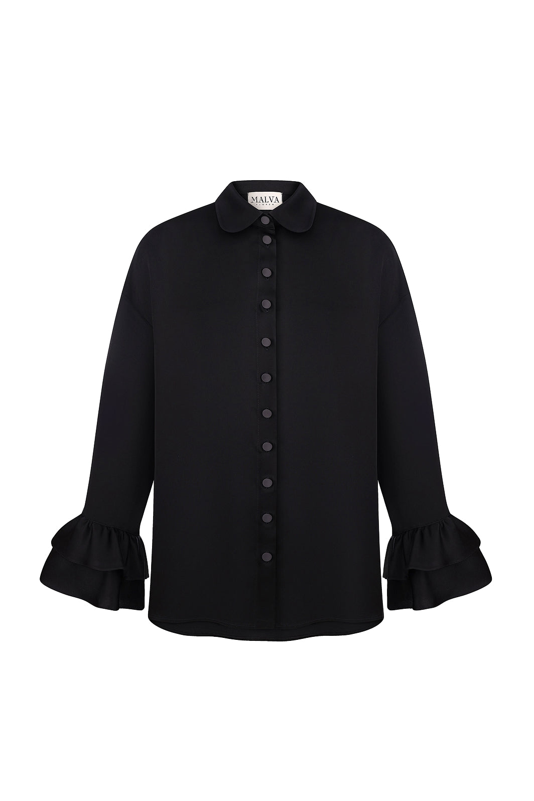 Shirt with handcrafted crochet collar