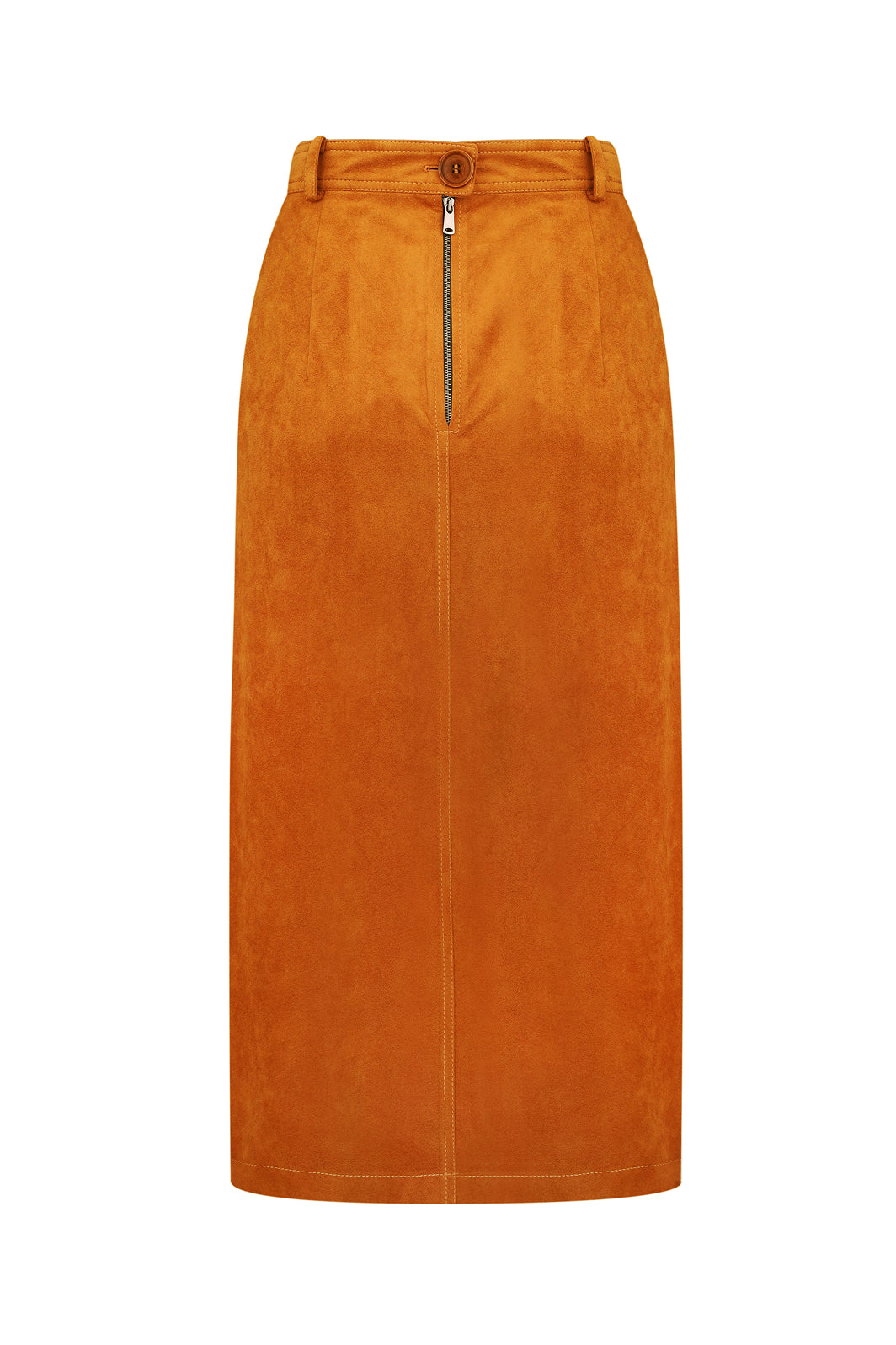 Midi Skirt in Terracotta Color