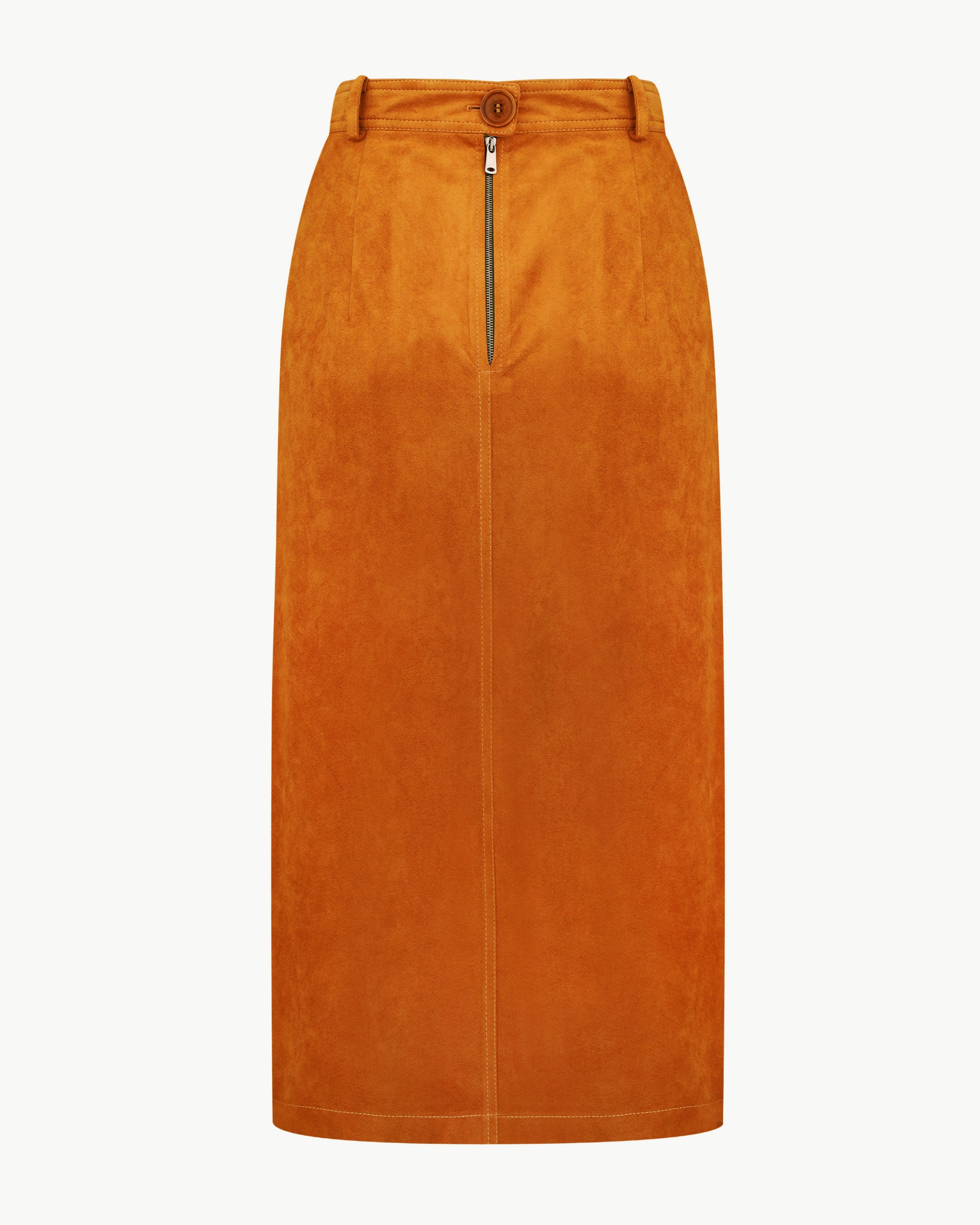 Midi Skirt in Terracotta Color