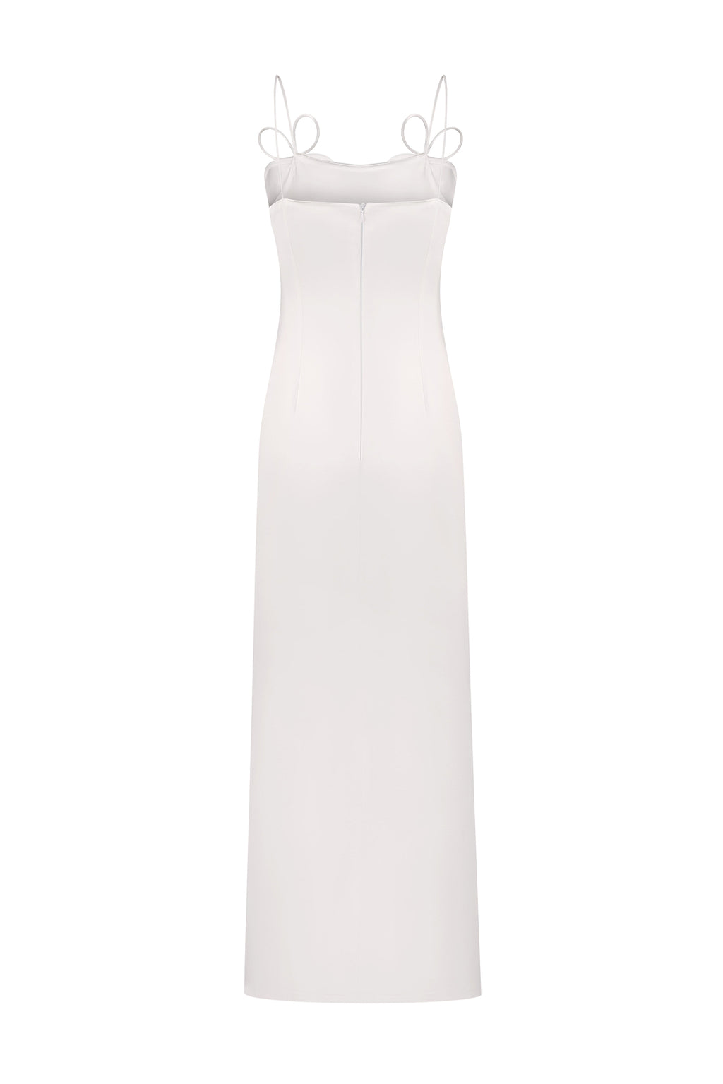 Maxi Dress with Straps in Pearl Color