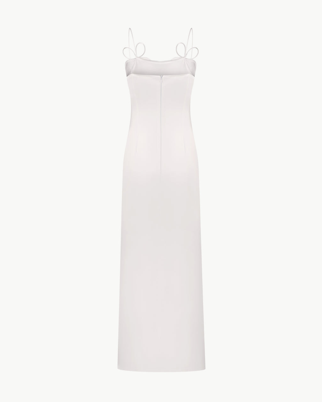 Maxi Dress with Straps in Pearl Color