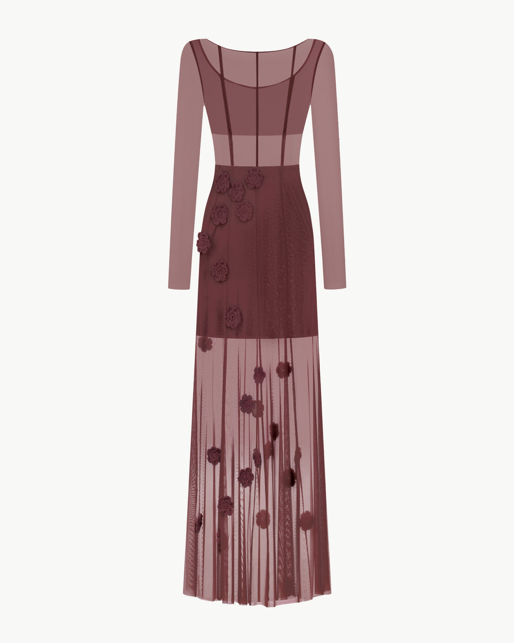 Maxi Mesh Dress with Crochet Details
